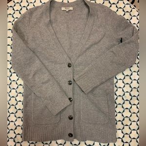 Madewell Grey 100% Merino Wool Cardigan